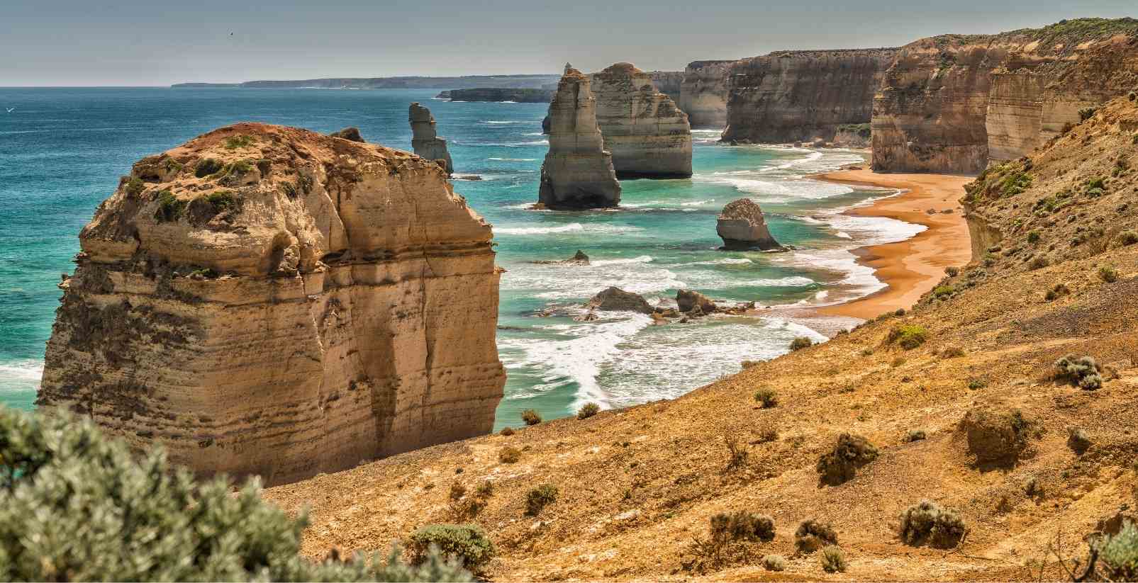 12 apostles from the cliff face