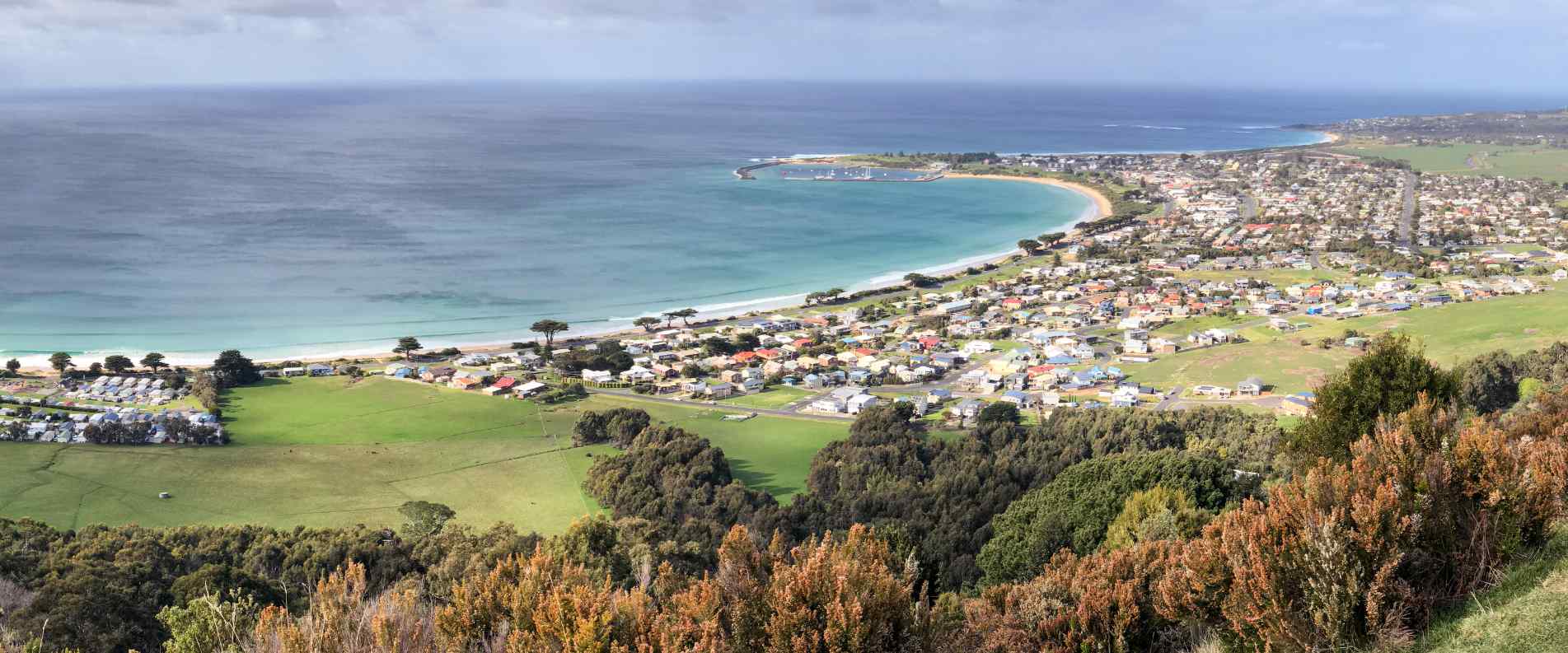 Views across Apollo Bay from Marriners Lookout